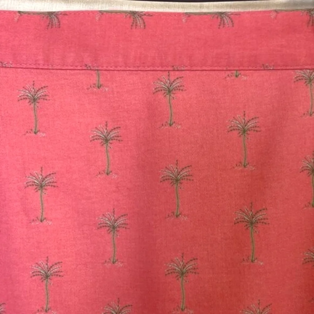 Charter Club Skort Salmon with Green Palm Tree Design Size 16
